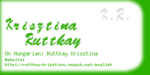 krisztina ruttkay business card
